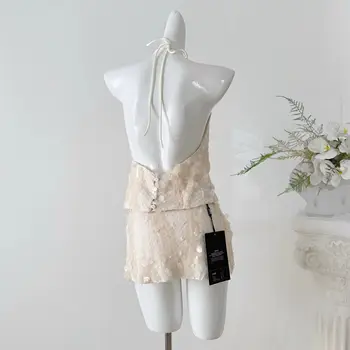 Elowen Sequin Halter Mini Set