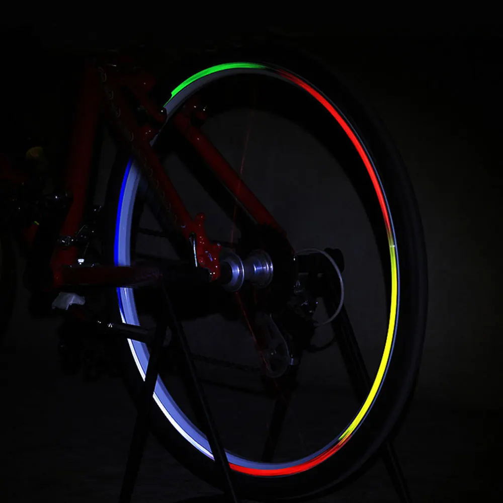 Description Picture 5 of itemBicycle Tire Reflective Sticker Wheel Spokes Tubes Strip Safety Warning Light Reflector Sticker Universal Bike Bicycle Stickers