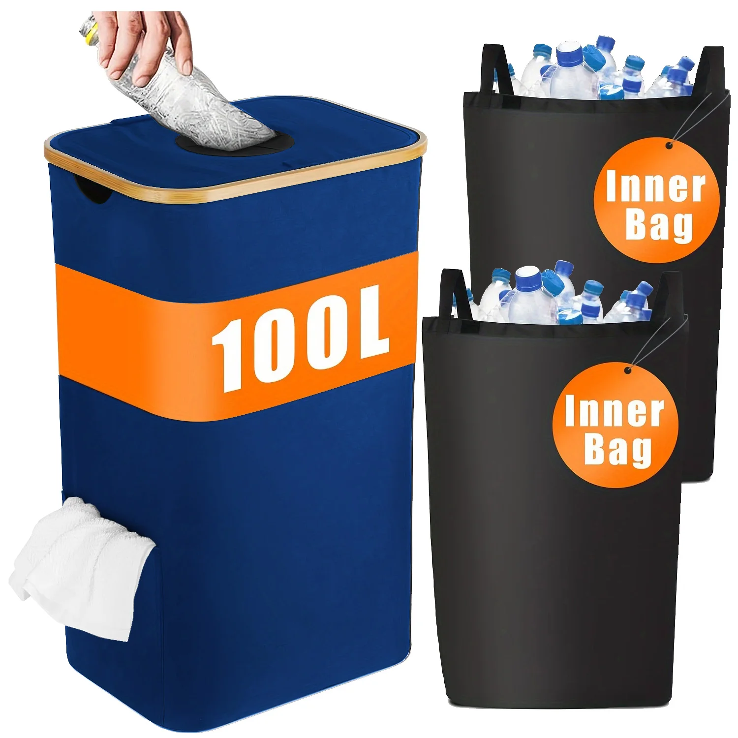 Collapsible Reusable Bottle Organizer & Storage Tote Bag
