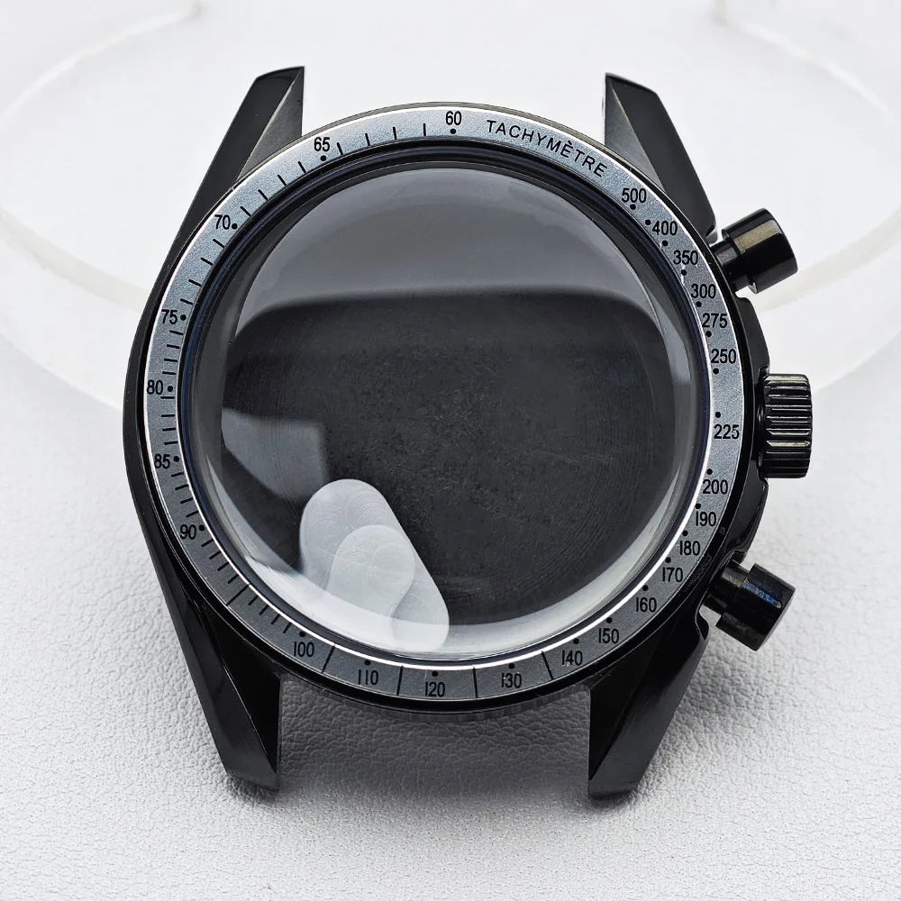 Men's 39.7mm Metal Watch Case with VK63 Movement and 20mm Strap Compatibility, Includes Watch Box