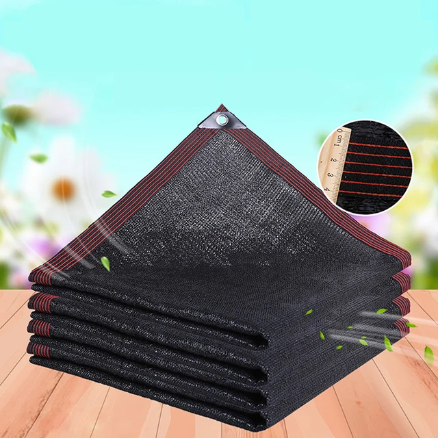 Uv Protection Fekete Nap Vitorlázási Pozsgás Növények Védelem Ház Menhelyek 90% Árnyékoló Kerti Üvegházhatású Napfényháló Háló - Image 4