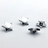 50pcs 12.5mm Acrylic Shiny Metallic Star Shank Buttons Sewing DIY Garment Accessories Silver/Gold 5
