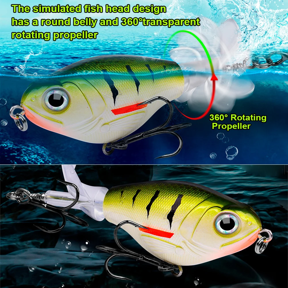Quality Whopper Plopper 13g/16g Top Water Popper Fishing Lure Hard Bait  Wobblers Rotating Soft Tail Fishing Tackle