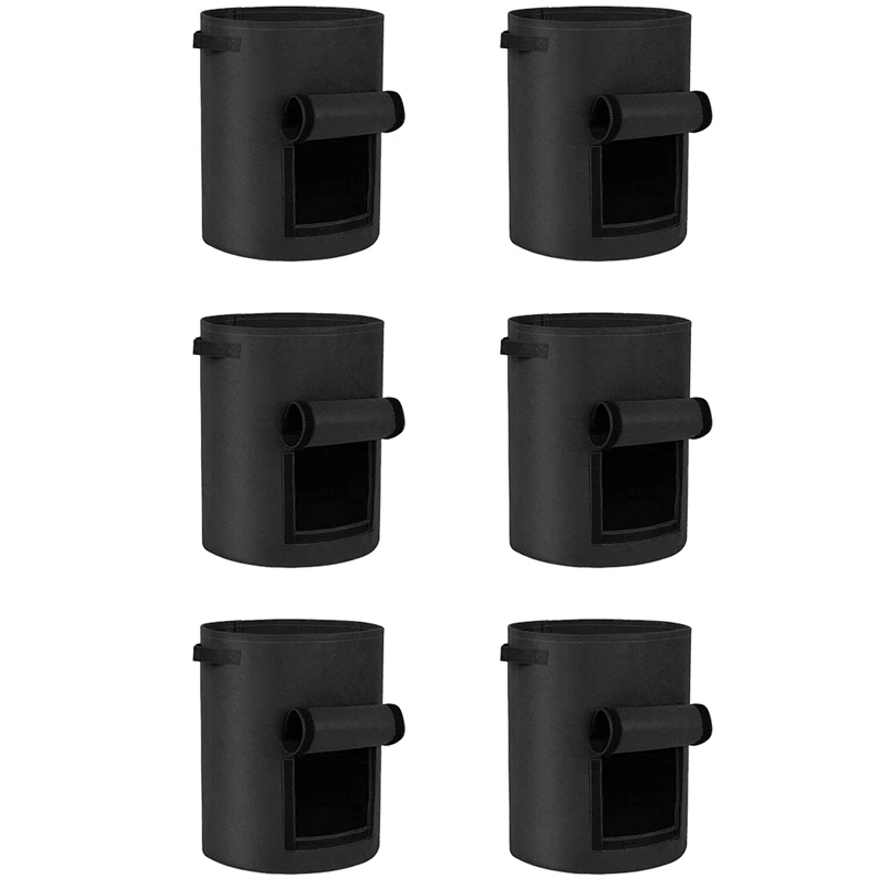 

6 шт./упаковка, плотные тканевые горшки для растений