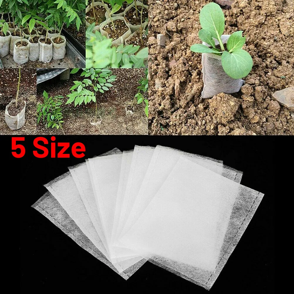 100pcs Nonwoven Fabric Nursery Plant Grow Bags Seedling Growing Planter  Planting Pots Garden Eco-Friendly Ventilate Bags - AliExpress