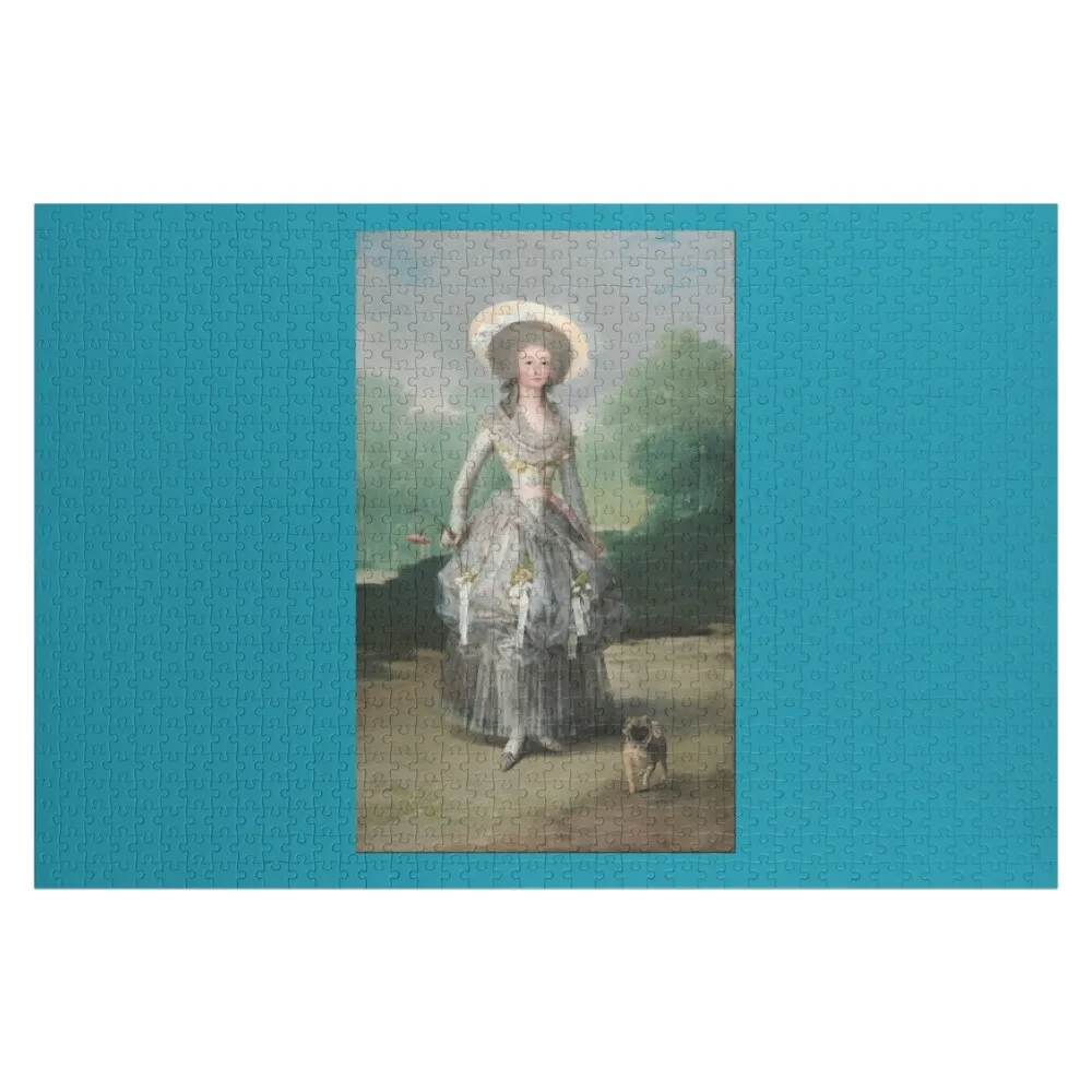 Francisco Goya - The Marquesa De Pontejos 1786 Jigsaw Puzzle Personalized Gift Ideas Puzzle