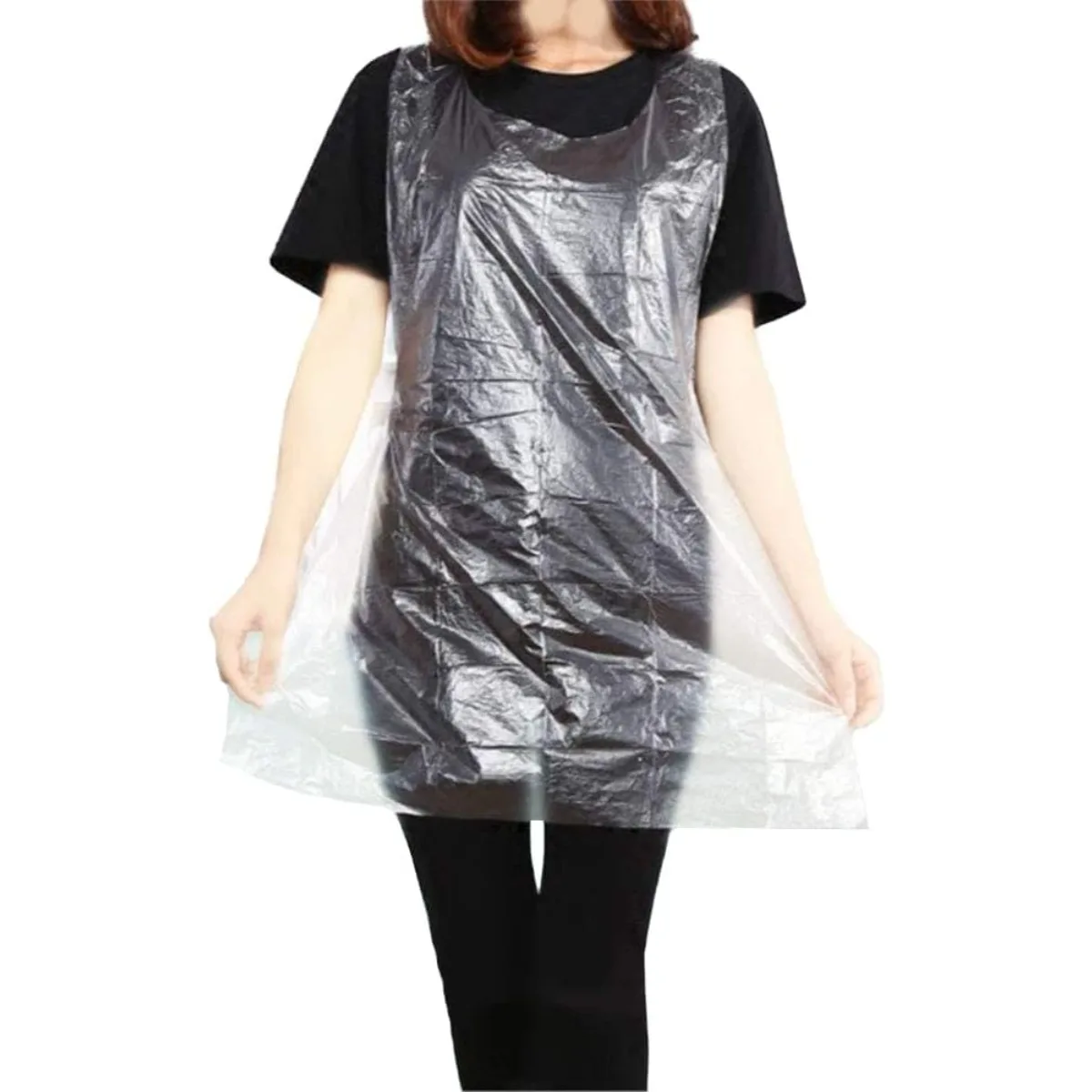 50/100Count Disposable Aprons Plastic apron for Painting Party, Cooking, Housework, Picnic etc.