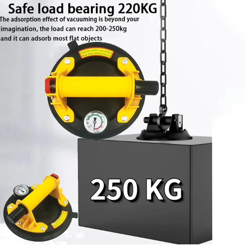 2PCS 8 Inch Vacuum Suction Cup 250kg Air Pump Ventosas Para Vidrio Heavy Duty Lifter for Granite Tile Glass Manual Lifting vacuum suction cup vacuum sucker