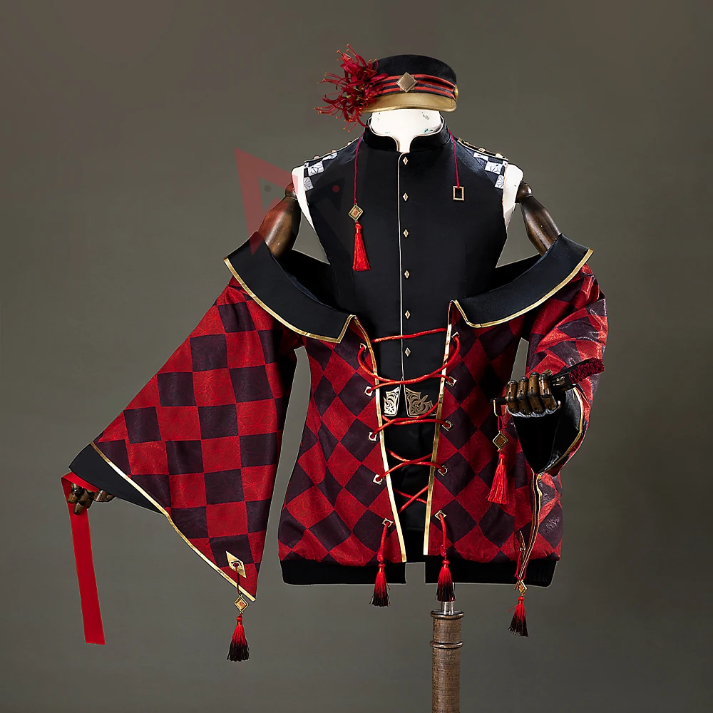 

Новинка, костюм для косплея шиношима VTuber, жилет, юбка, пальто, шляпа, веер для игр, индивидуальный пошив