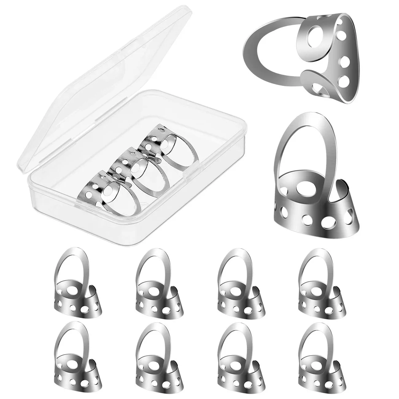 

For Guitar, banjo metal index finger paddles, hollow adjustable, 8 pieces