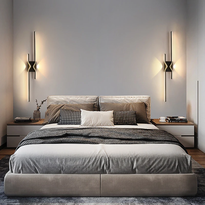 الحديثة وحدة إضاءة LED جداريّة الشمعدانات السوداء...