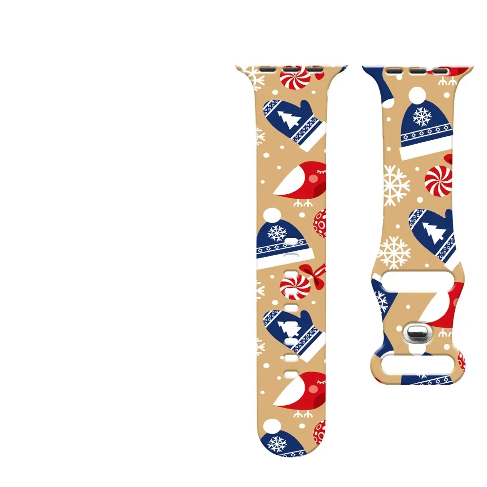 Festive Silicone Sport Strap for Smartwatch - Christmas Edition