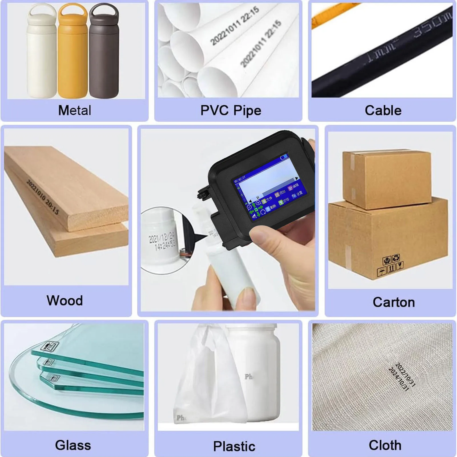 KD481 N Handheld Inkjet Printer HD LED  Support Multi Language Portable Mini Logo Printer Handheld Inkjet Printer