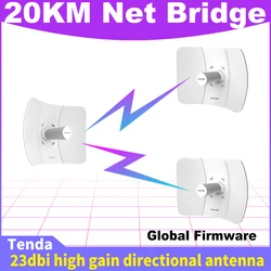 Tenda O8 Outdoor Access Point 433 Mbps Long Range CPE 5GHz Wireless Bridge 23dBi Transmission 20km AP|WISP|IP65 Waterproof