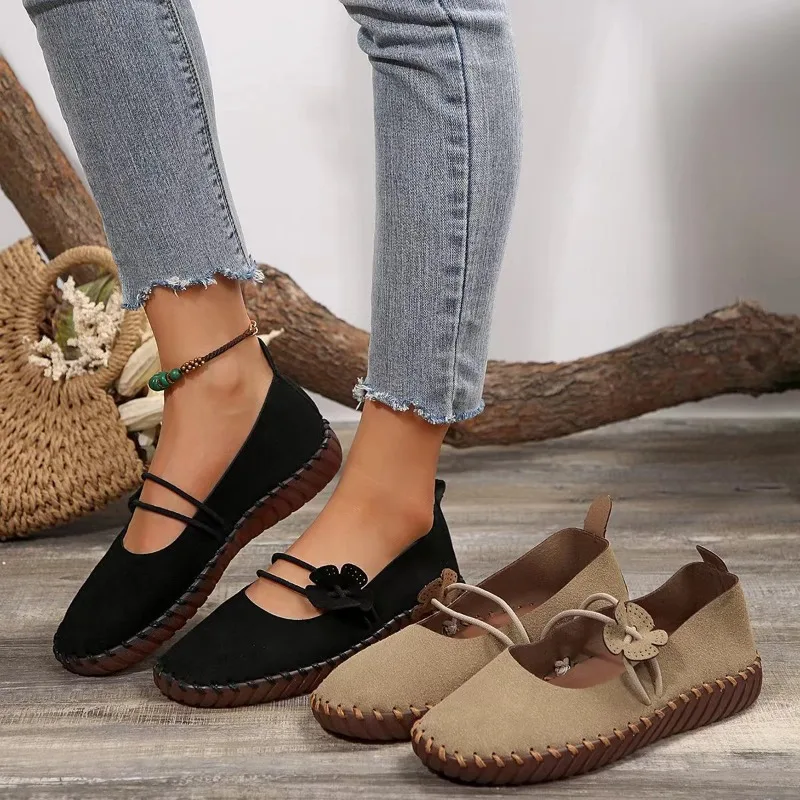 Women's Casual Flat Shoes2024new Spring Non-slip Oxford Women's Shoes Comfortable Buckle Lightweight Women's Daily Walking Shoes