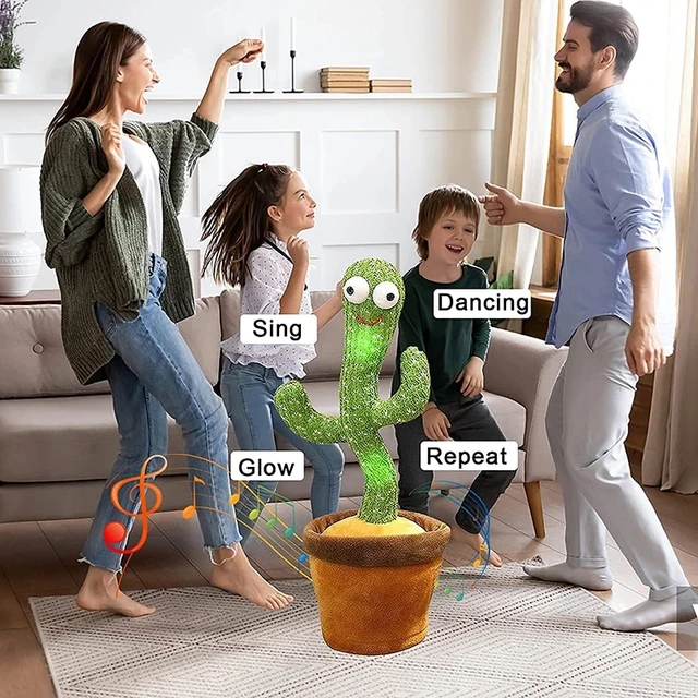Dancing Cactus 120 Song Speaker Talking Usb Charging Voice Repeat Plush Cactu Dancer Toy Talk Plushie Stuffed Toys For Kids Gift 5
