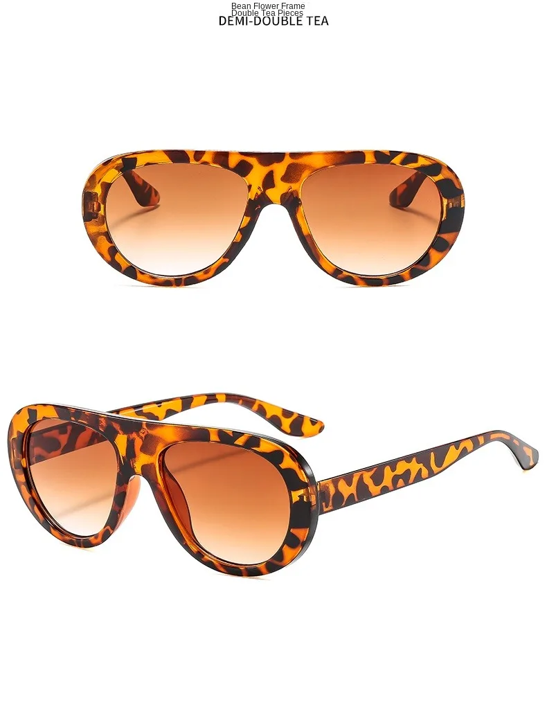 Vintage Luxus Marken-Designer Übergroße Piloten-Sonnenbrille für Damen und Herren Großer Rahmen Winddicht Populäre Punk-Sonnenbrille UV400 – Detail 13