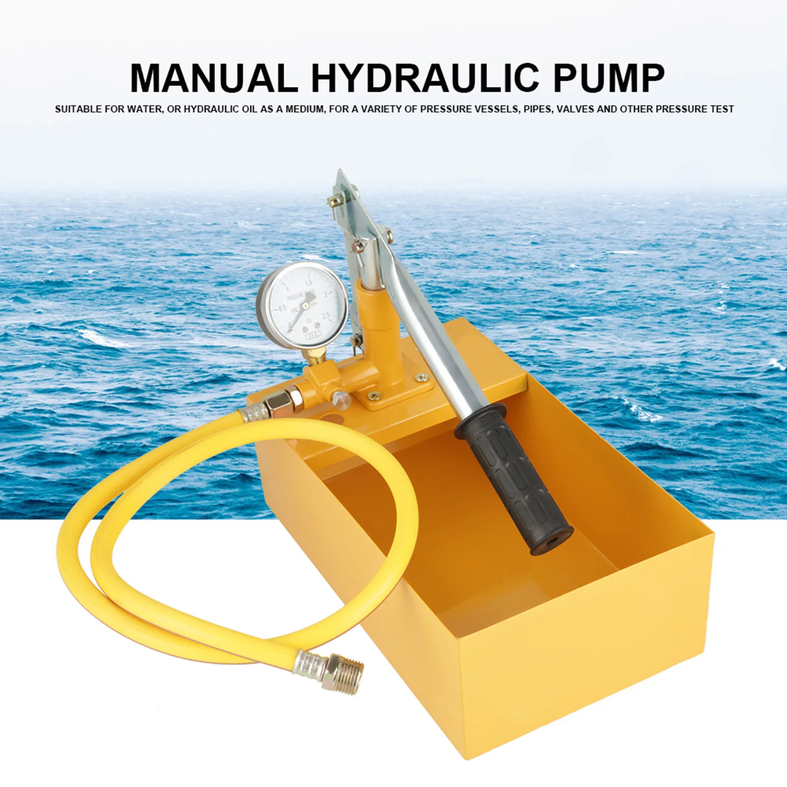 Manual pressure test pump 2.5Mpa 25KG Manual Hydraulic Water Pressure Test Pump Pipeline Tester Tool Pipeline Pressure Test tool manual pressure test pump