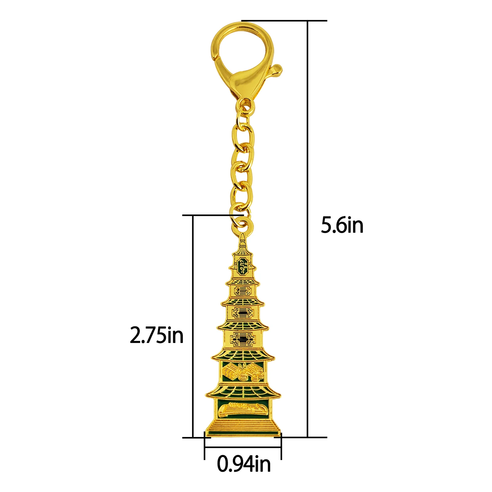 2025 Wisdom Pagoda With Scholastic Keychain w5631 2