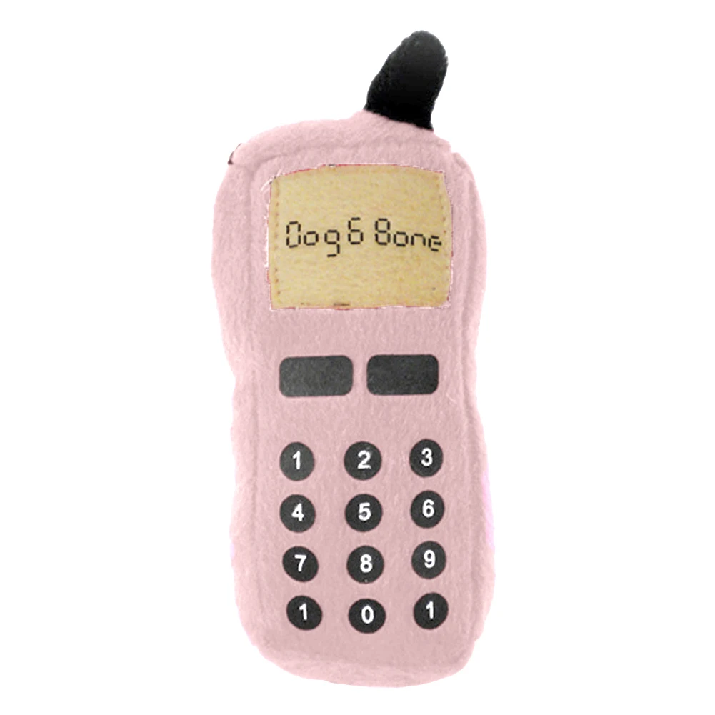 Funny Cute Pet Dog Toy Dog Puppy Cellphone Shape Dog  Squeaky Toy Plush Doll Playing Training Chew Toy Dog Supplies sounding toy 5