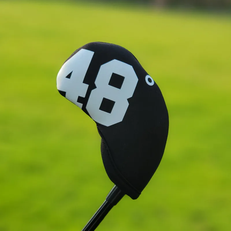 Simple Cloth Sand Wedge Golf Club Head Cover Set 48 50 52 54 56 58 60 Degree Protector Headcover Golf Accessories Print Number