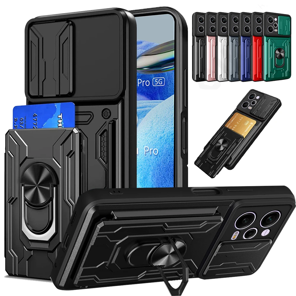 Custodia Armor Per Xiaomi 14T 5G - TPU+PC Antiurto, Con Anello Supporto
