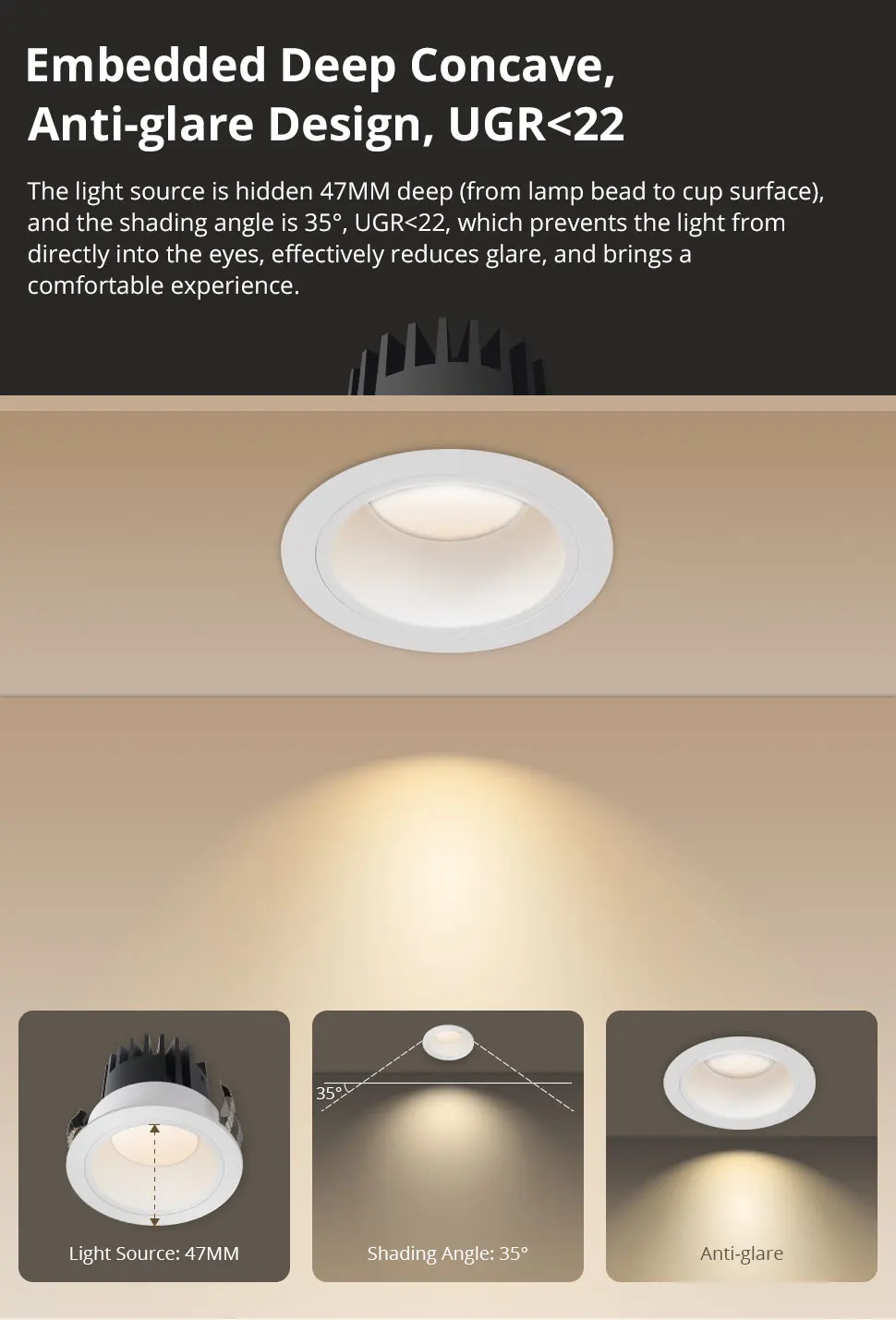 Zigbee LED Downlight IP44 CCT Round Recessed Spotlight 12W Work with Tuya Homeki