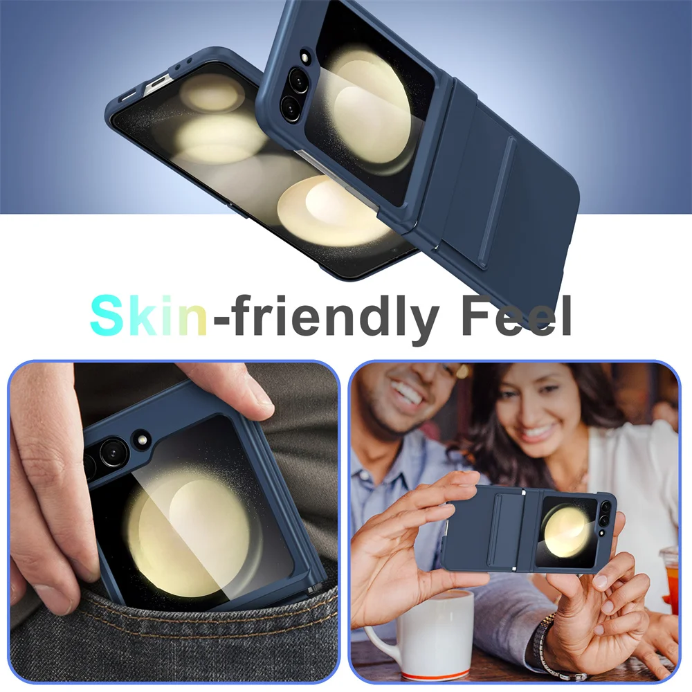 Luxury Skin-Friendly Shockproof Flip Case - Premium Hard Hinge Acrylic Slim Cover