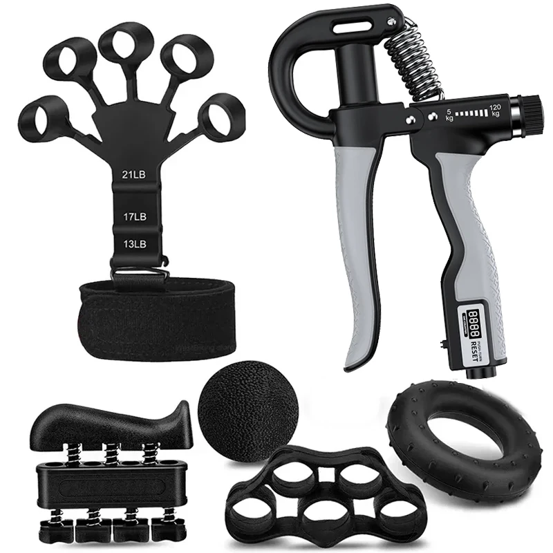 Hand Strengthener New Grip Strength Gym Fitness Hand Grip Men 5-120kg Adjustable Finger Heavy Exerciser Strength Muscle Recovery Gripper Trainer Finger Strength Trainer Finger Trainer Hand Grip Trainers Hand Grip Exerciser Hand Trainer Hand Exerciser