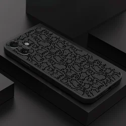 Adorable Black Kitten Sketch Cat Phone Case - Stylish Protective Cover for Oppo A17 4G (WBB-253MF66002A1)