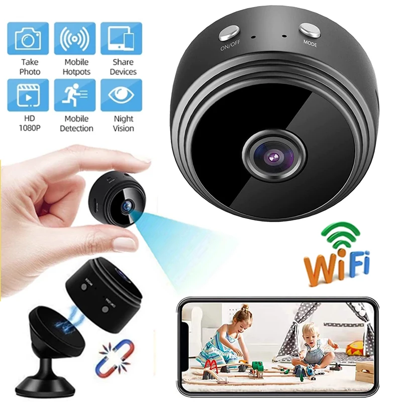 1080P Mini Camera Espion Sans Fil Wifi Camera de Surveillance – TumiaStore