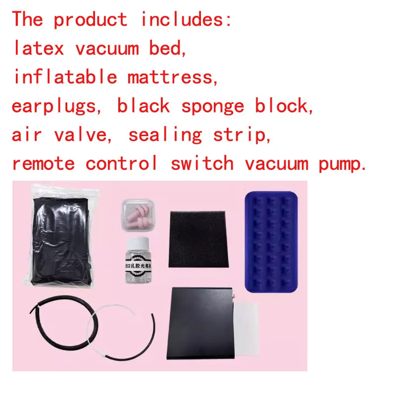 Metallicpurp Latex Vacuum bed Latex Sleep Bed Bag Fetish Bondage Bodysuits Body Bag Vacuum Bed Equipped with inflatable mattress latex vacuum bed