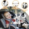 New Cartoon Cute Animal Baby Bed Around Toys With Bed-bell Black And White Bees Bed Around Baby Toys Decorative Accessories 2