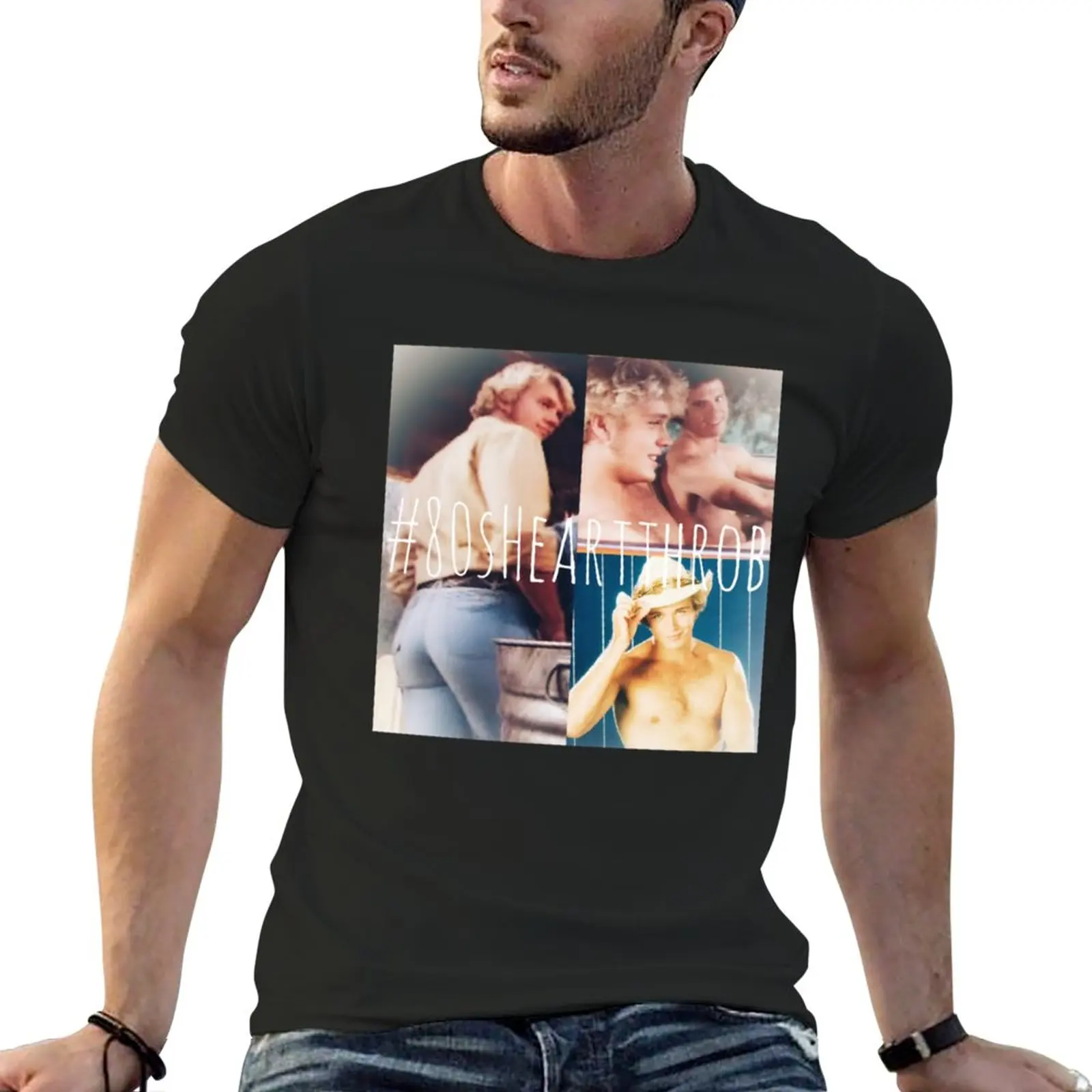 

Новинка, футболка 80sheartthrob Джон Шнайдер, футболки для мальчиков, футболки оверсайз, футболки без рисунка, футболки для мужчин