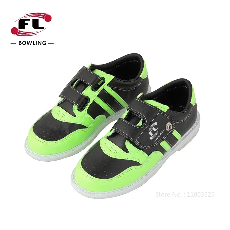 Large Size 34-48 Bowling Shoes for Men Women Professional Sneakers Couple Models Breathable Leather Bowling Shoes Fitness