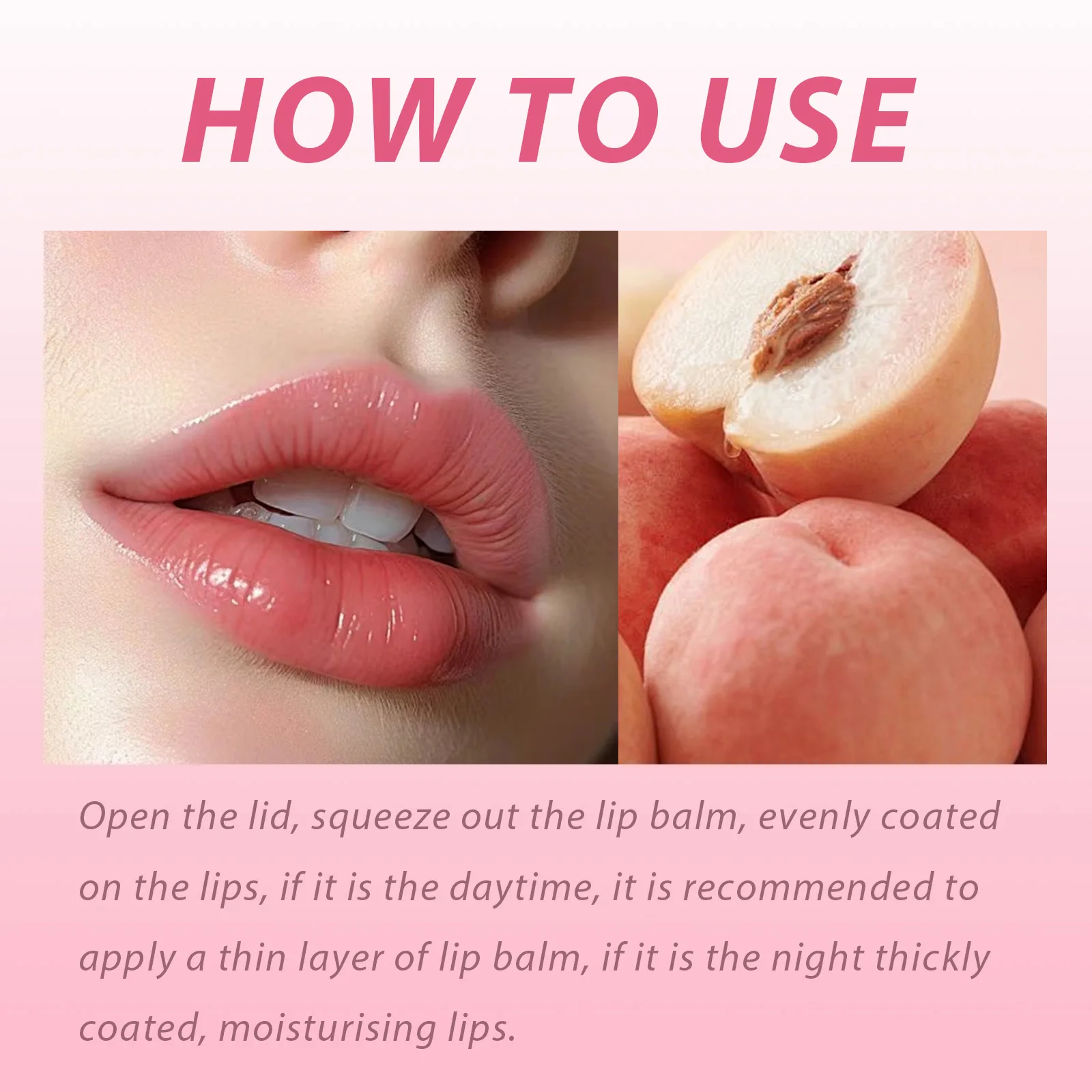 Water Ice Levin Peach Hydrating Lip Balm Won't Fade Lipstick Peach Hydrating Long Lasting Color Moisturizing Lip Balm 4