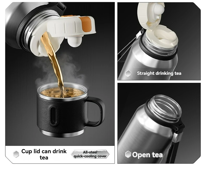Double Wall Vacuum Insulated Thermos Bottle Stainless Steel Flask Portable Travel Mug With Lid Outdoor Hiking Gym Daily Use