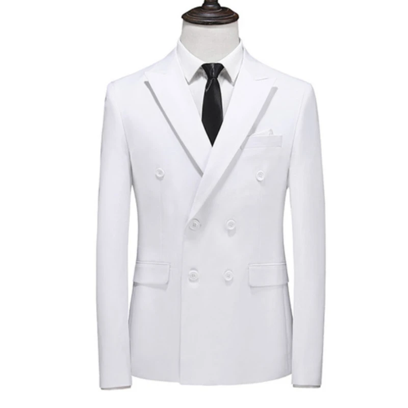 Men suit jacket Men Double Breasted Tuxedo Business Suit Slim Fit Casual Jacket Blazers