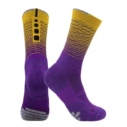 Men's Colorful Athletic Socks - Cushioned, Breathable Mid-Length - One Size(Size 37-44) (Purple)