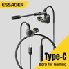 Essager Game wired headphones HIFI Bass in-ear USB Type C 3.5mm With Wire Controlled With Microphone Noise Reduction Headphones 1