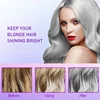 30ML Gray Color Fixing Hair Dye Shampoo Cover Gray Hair Fade Yellow After Bleach Hair Shampoo Non-irritating Purple Shampoo 3