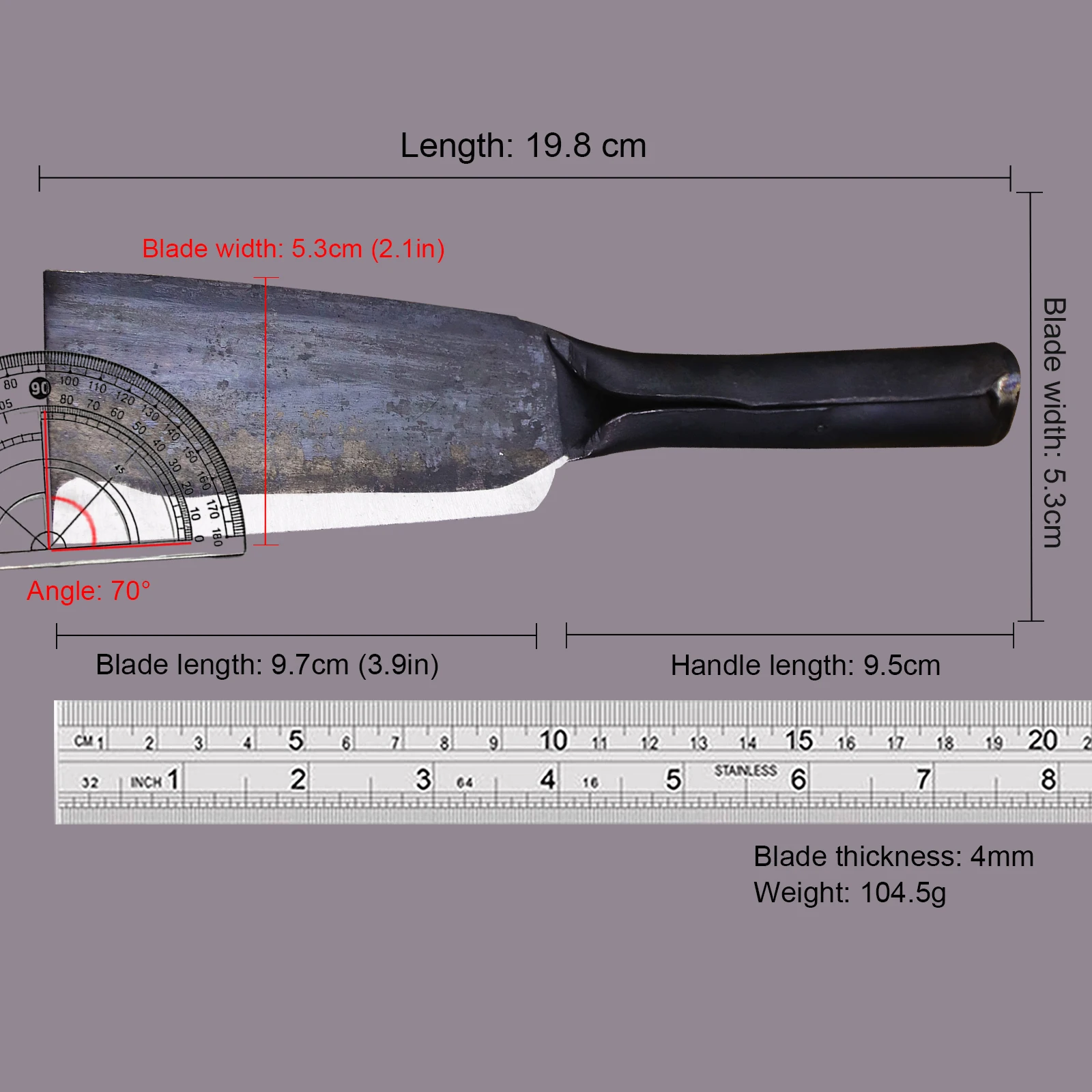 Hand-forged multi-purpose home EDC tool knife, outdoor camping knife, kitchen slicing knife, fish killing knife 6