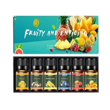6-Piece Essential Oil Set with 6 Fragrance Options -Oils for Aromatherapy, Used For Diffuser Aroma Relax (Includes Cantaloupe,Gu 1
