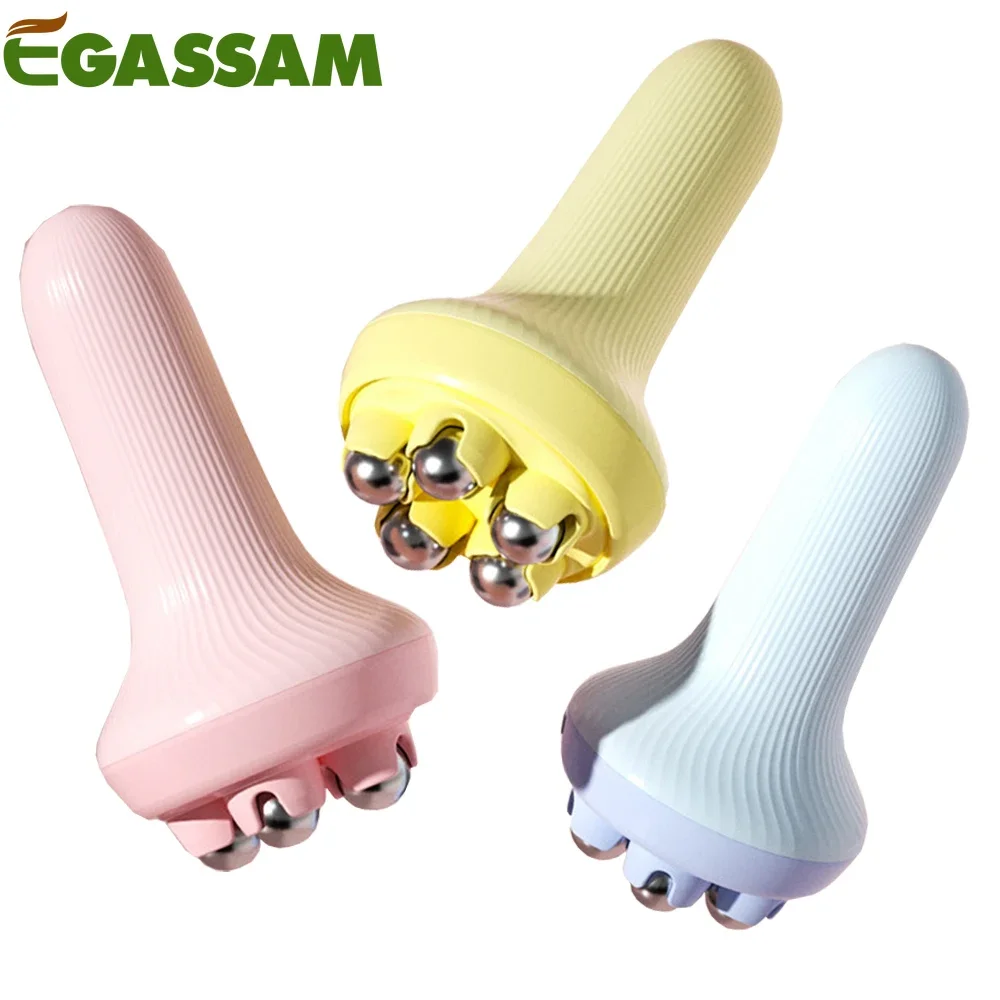 Massage Roller Ball - Ergonomic Handle Stainless Steel Muscle Pain Relief Body Neck Shoulder Back Leg Calf Therapy Roller Stick massage roller trigger point massage muscle roller stick for calf leg arms tennis elbow fascia muscle hard spiky massage ball