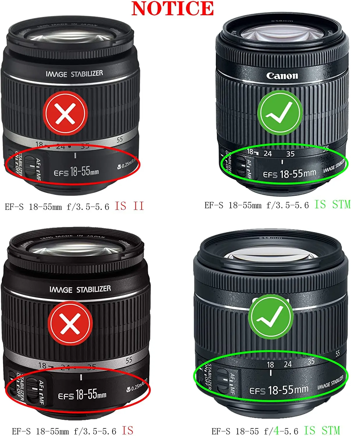 UV Filter Bayonet Lens Hood Cap + 2x Glass Screen Protector for Canon EOS 200D II 250D Rebel SL2 SL3 800D T7i 18-55mm STM Lens 3