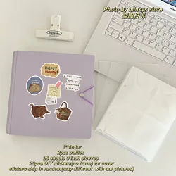 MINKYS Kawaii D Shape Ring Photocard Binder - Large Capacity Album for Collecting Kpop Idol Photos (Purple set)