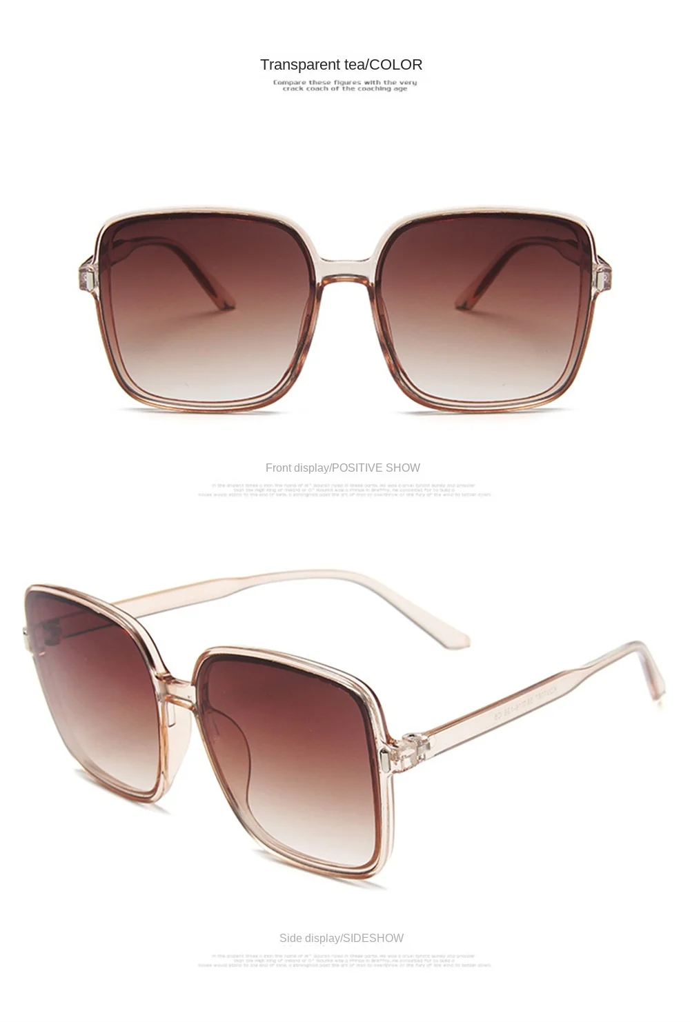 Square Sungl Woman Retro Vintage Gradient Sun Gl Female Clear Lens Travel Shades Camping Hiking Eyewear Sun_voghion.com