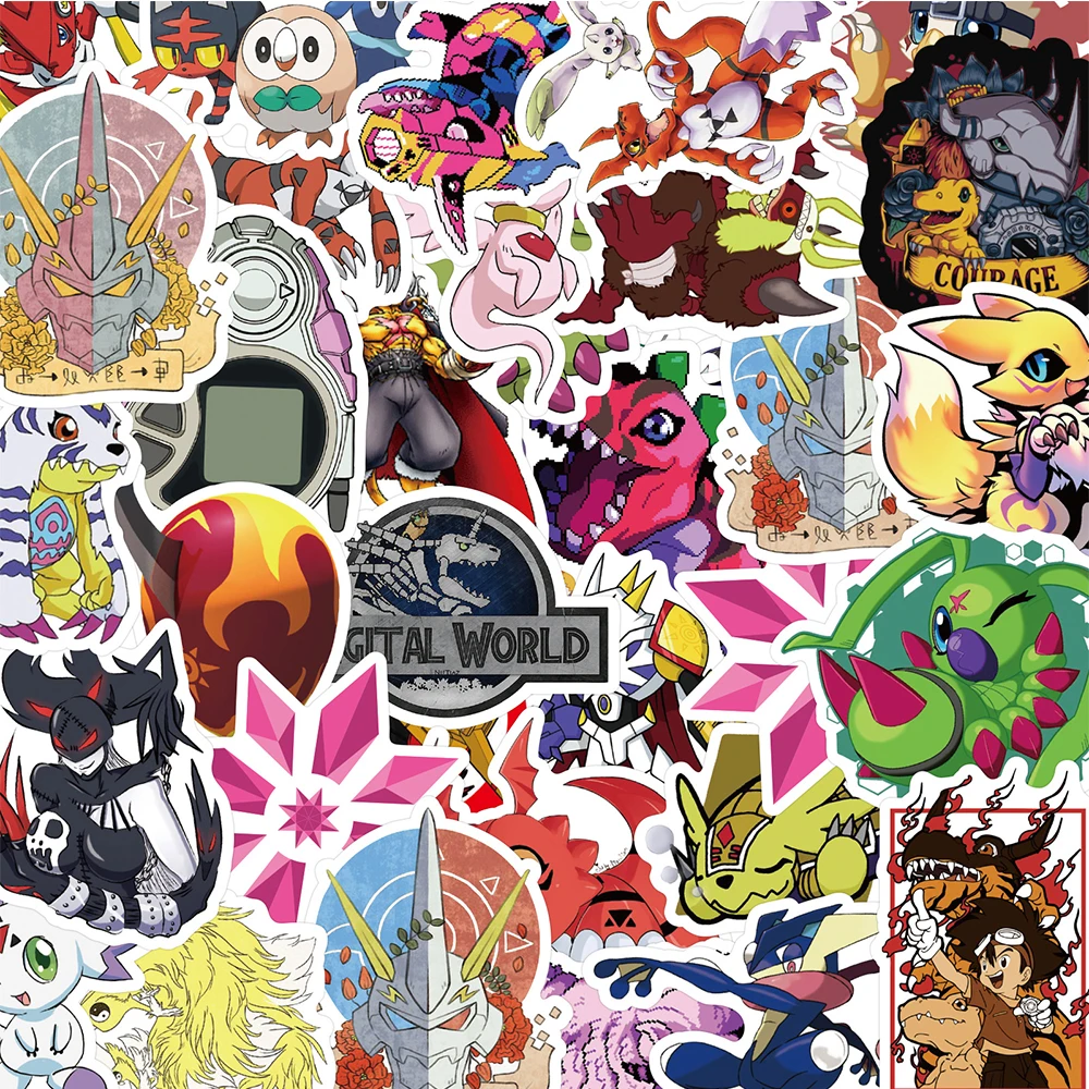 

10/30/50/100pcs Classic Japan Anime Digimon Adventure Stickers Cartoon Kids Sticker Toy Phone Guitar Laptop Cool Graffiti Decals