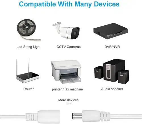 1/5/10 Pcs 5.5x2.1mm DC Male Female Power Plug Cable Wire Jack Adapter Connector for CCTV Single Color 3528 5050 LED Tape Light - Image 6
