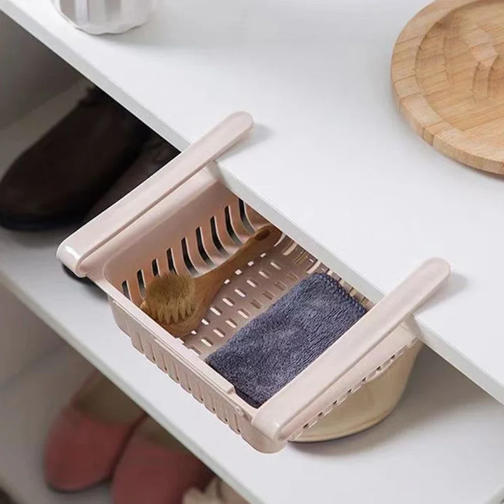 1Pc Refrigerator Storage Basket Flexible Expandable Fridge Organizer Drawer Storage Rack Fresh Box Freezer Box
